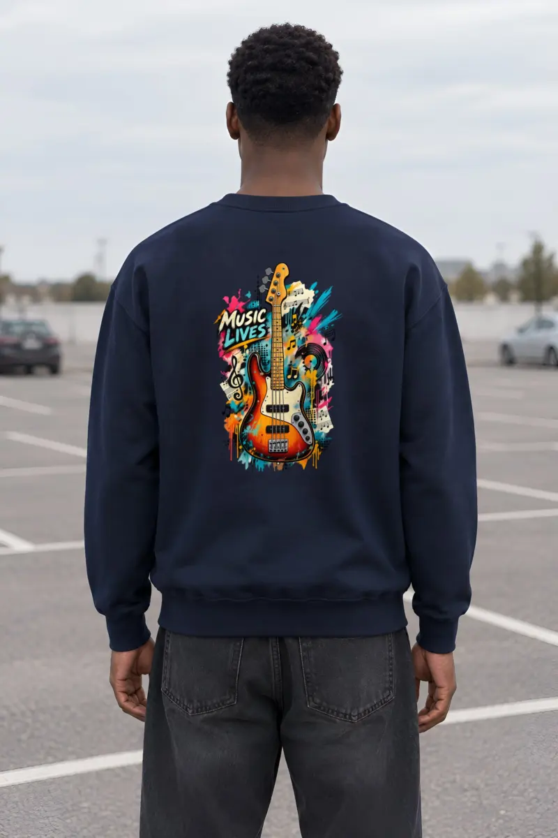 "Music Lives" Heavy Blend Unisex Crewneck Sweatshirt