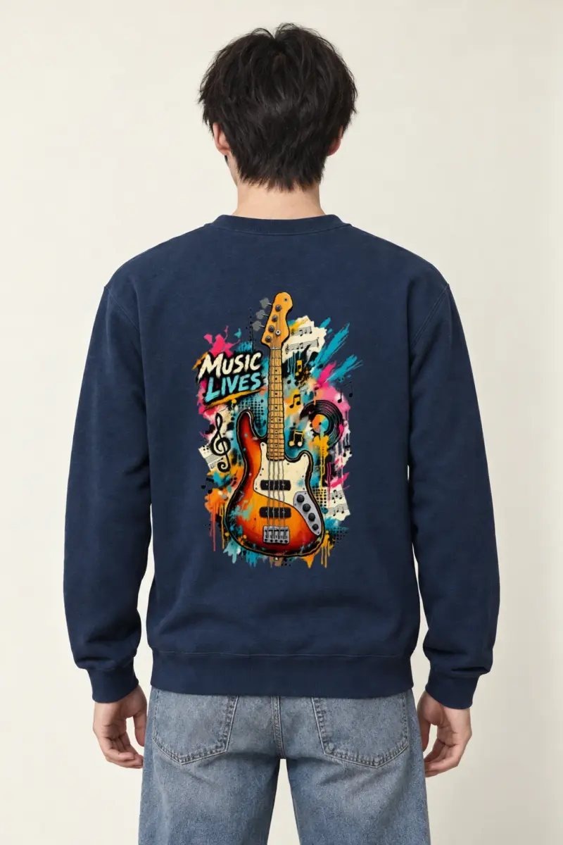 "Music Lives" Heavy Blend Unisex Crewneck Sweatshirt
