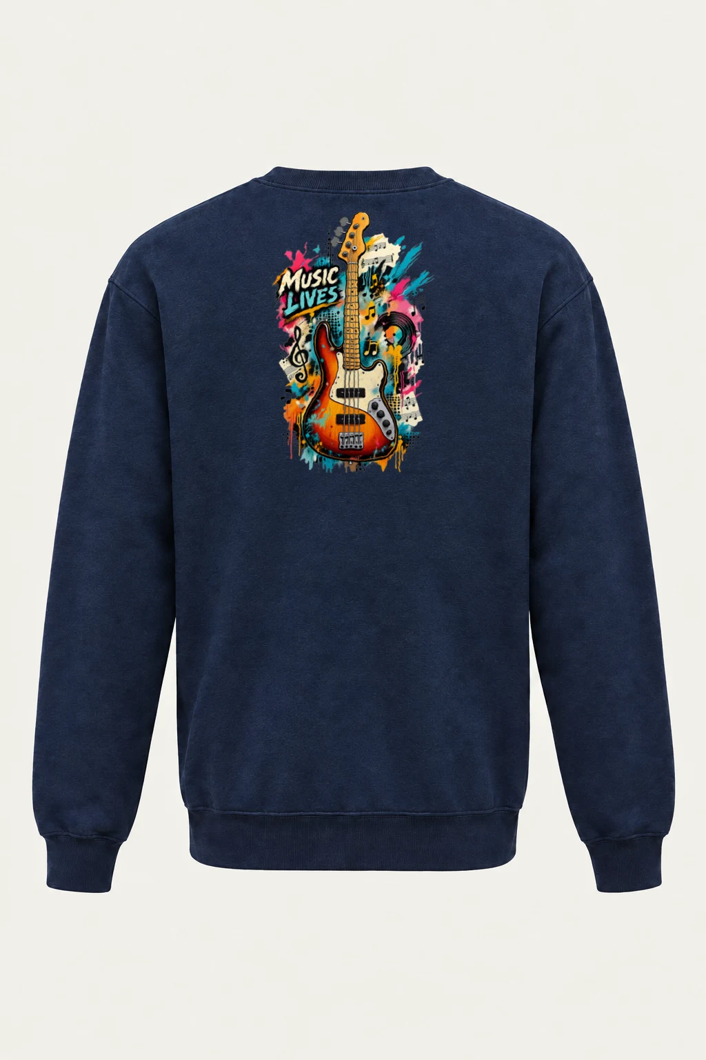 "Music Lives" Heavy Blend Unisex Crewneck Sweatshirt | Gildan 18000
