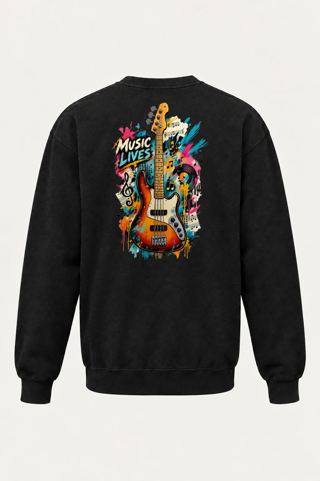"Music Lives" Heavy Blend Unisex Crewneck Sweatshirt | Gildan 18000