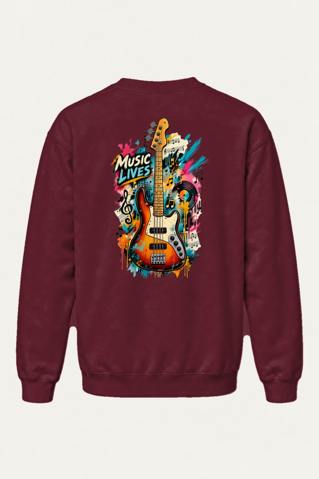 "Music Lives" Heavy Blend Unisex Crewneck Sweatshirt | Gildan 18000