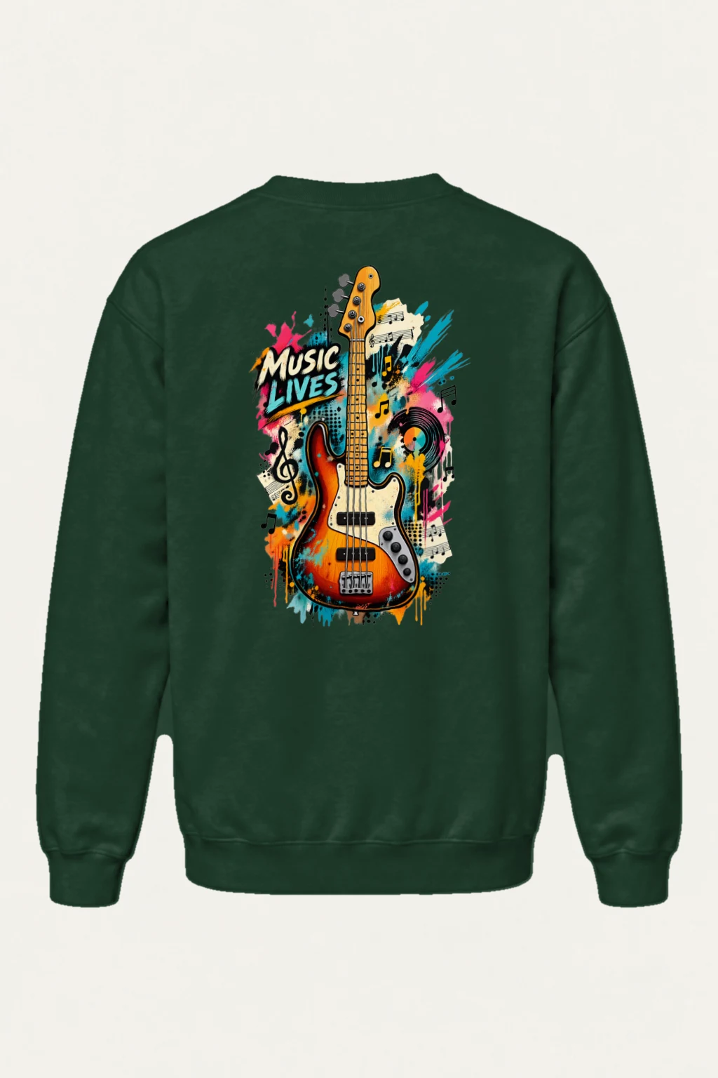 "Music Lives" Heavy Blend Unisex Crewneck Sweatshirt | Gildan 18000