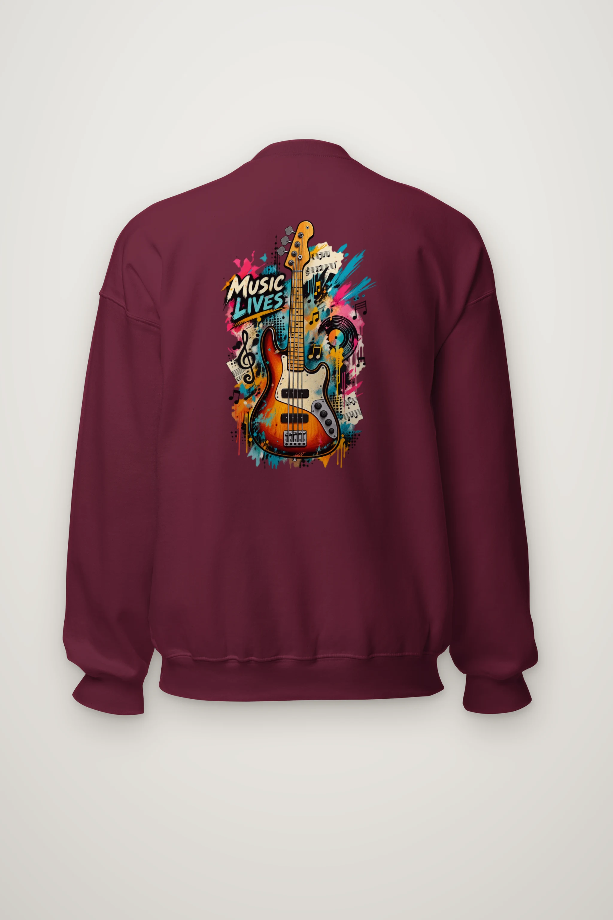 "Music Lives" Heavy Blend Unisex Crewneck Sweatshirt