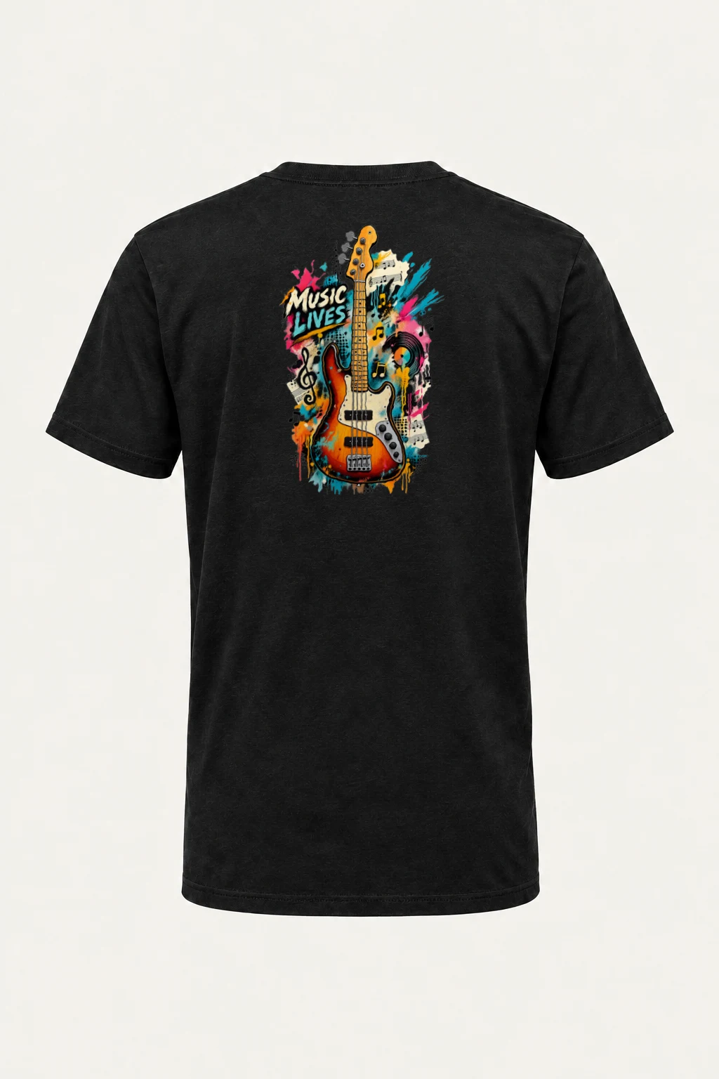 "Music Lives" Heavyweight Unisex Crewneck T-shirt | Gildan 5000