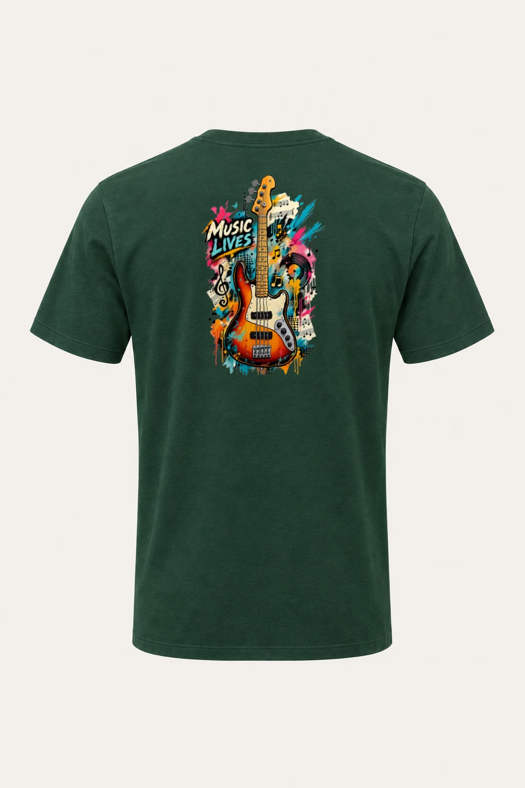 "Music Lives" Heavyweight Unisex Crewneck T-shirt | Gildan 5000