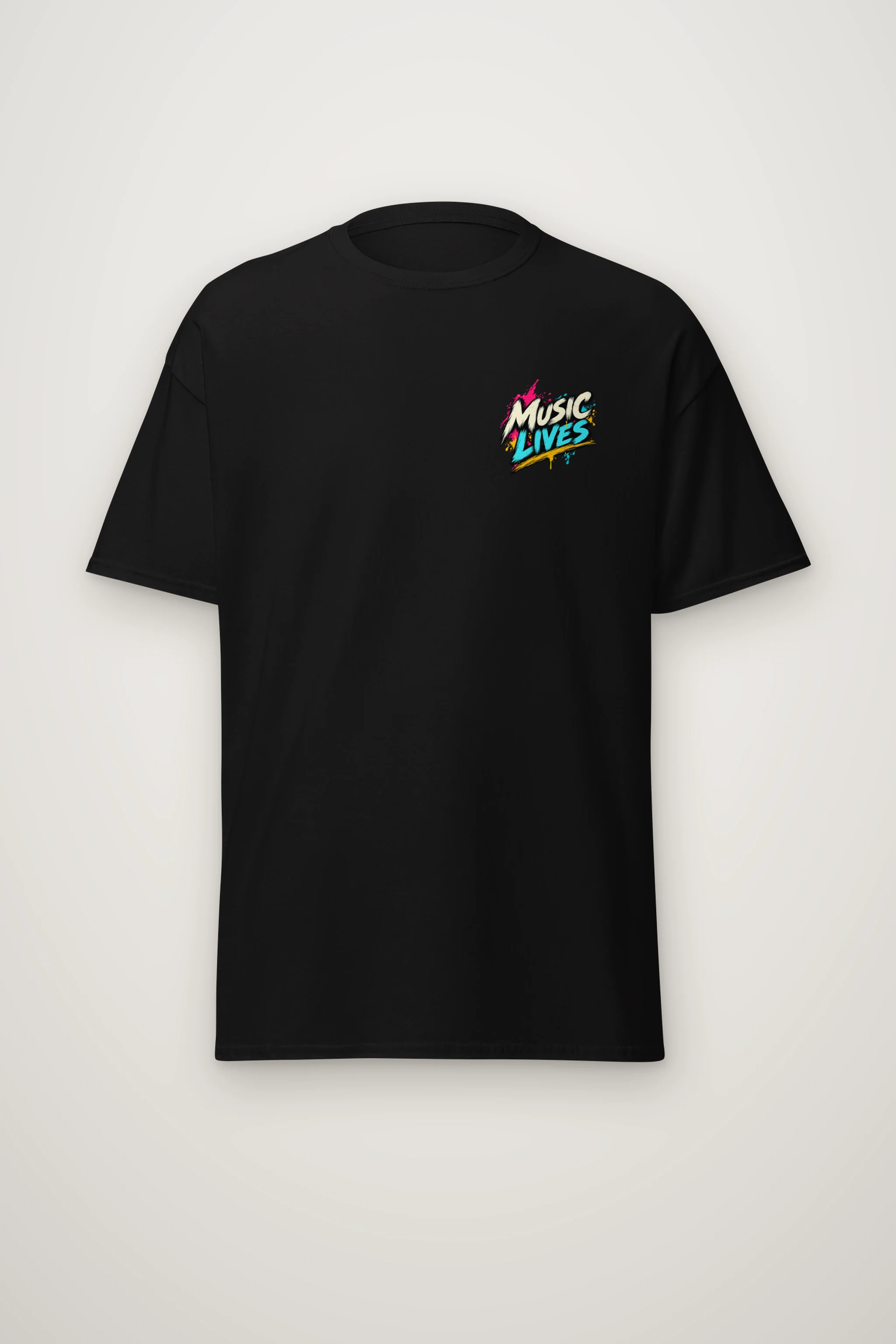 "Music Lives" Heavyweight Unisex Crewneck T-shirt