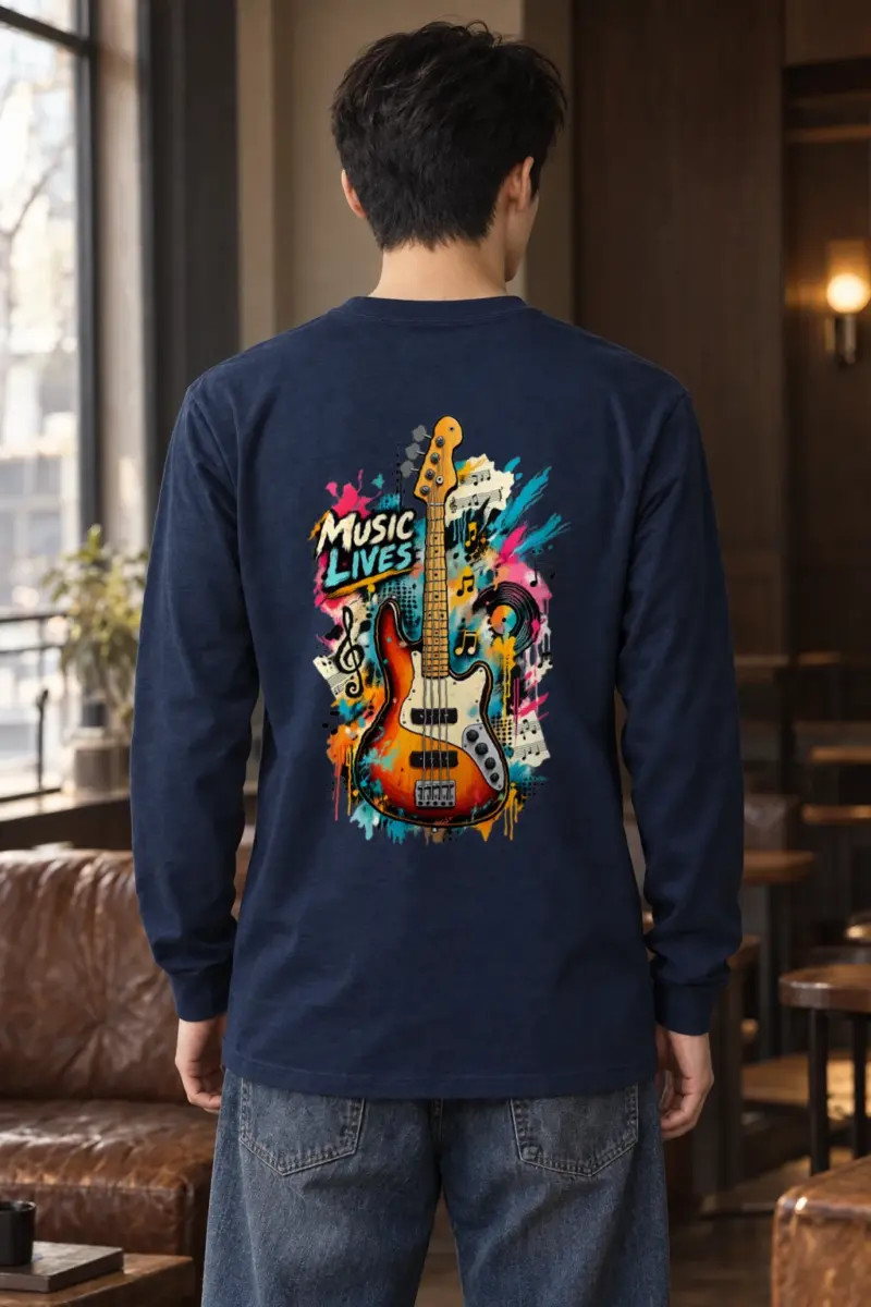 "Music Lives" Unisex Longsleeve T-shirt