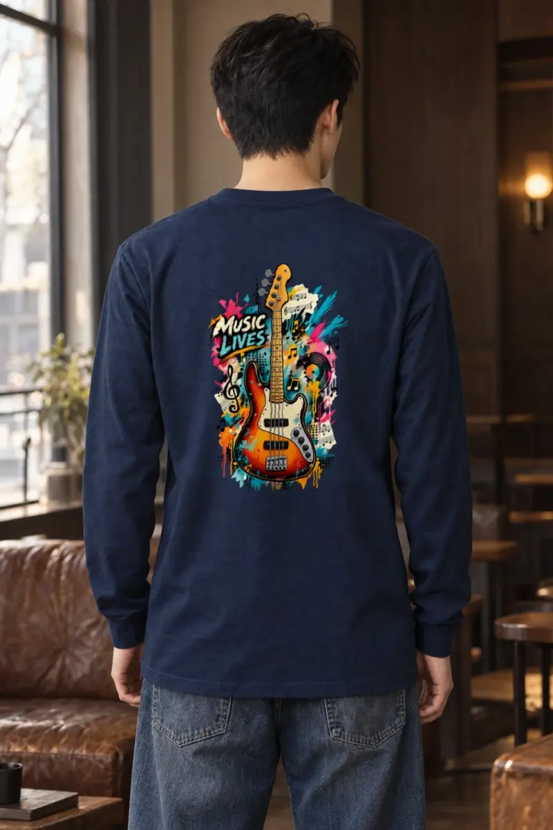 "Music Lives" Unisex Longsleeve T-shirt