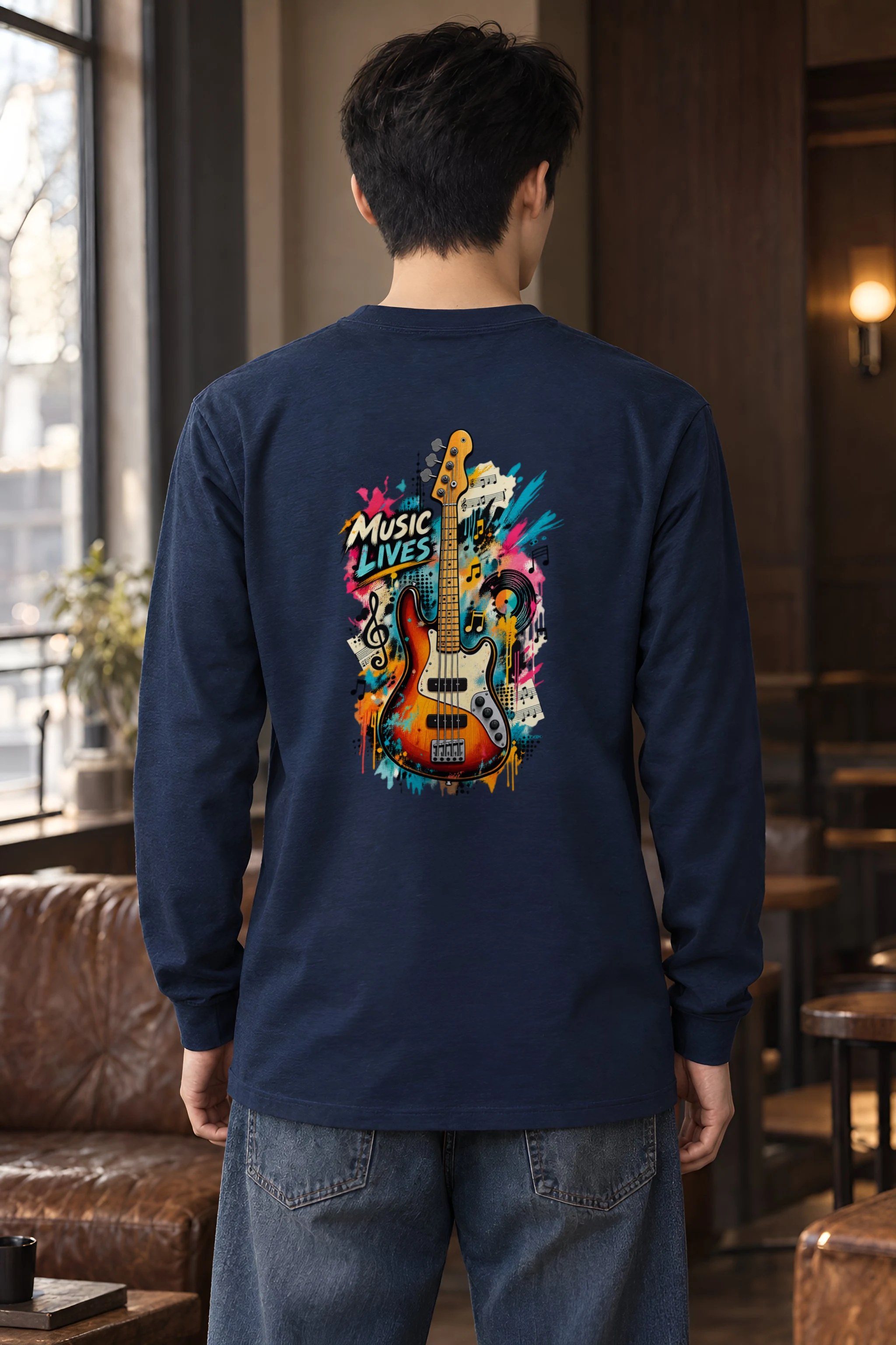 "Music Lives" Unisex Longsleeve T-shirt