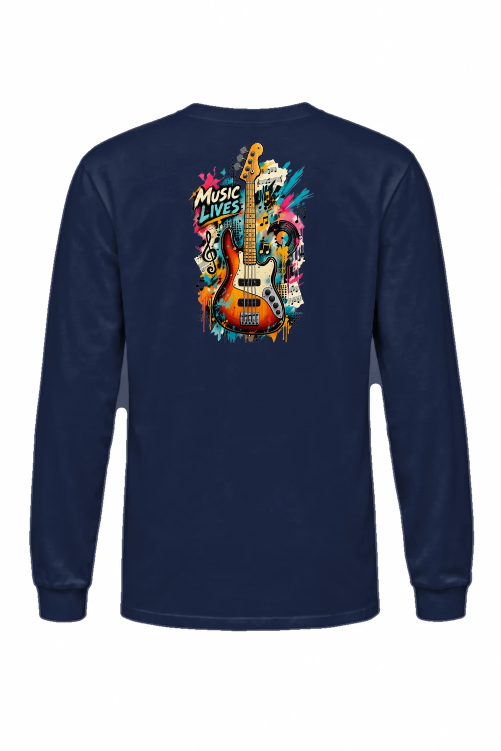 "Music Lives" Unisex Longsleeve T-shirt | Gildan 2400