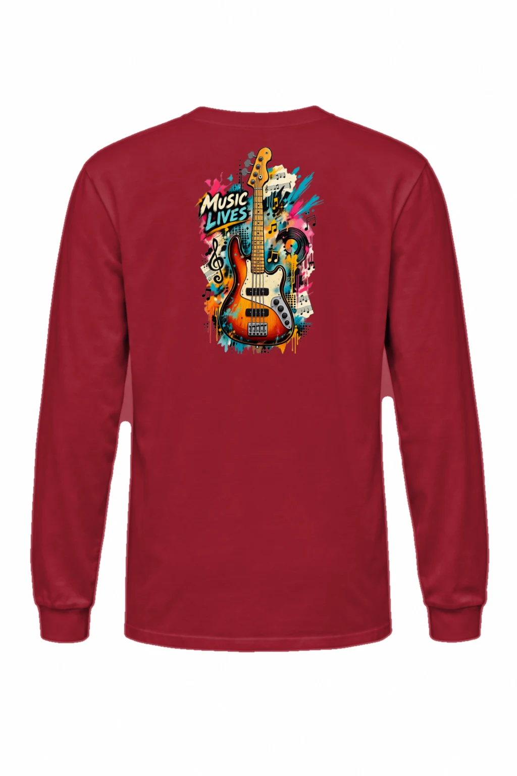 "Music Lives" Unisex Longsleeve T-shirt | Gildan 2400