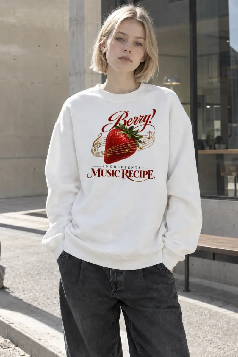 "Music Recipe" Heavy Blend Unisex Crewneck Sweatshirt | Gildan 18000