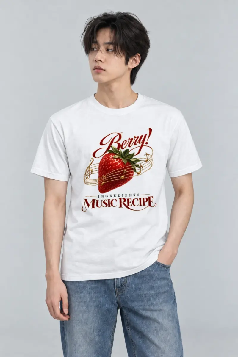 "Music Recipe" Heavyweight Unisex Crewneck T-shirt | Gildan 5000