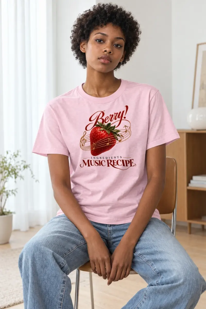 "Music Recipe" Heavyweight Unisex Crewneck T-shirt | Gildan 5000