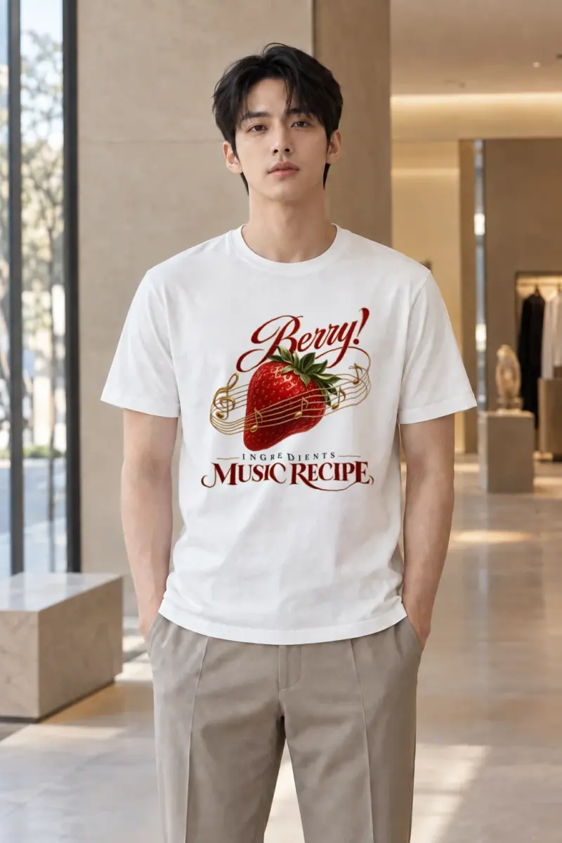 "Music Recipe" Heavyweight Unisex Crewneck T-shirt | Gildan 5000