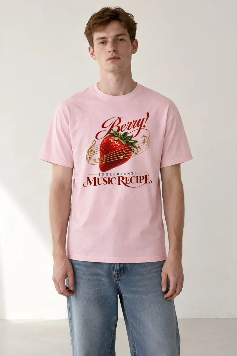"Music Recipe" Heavyweight Unisex Crewneck T-shirt