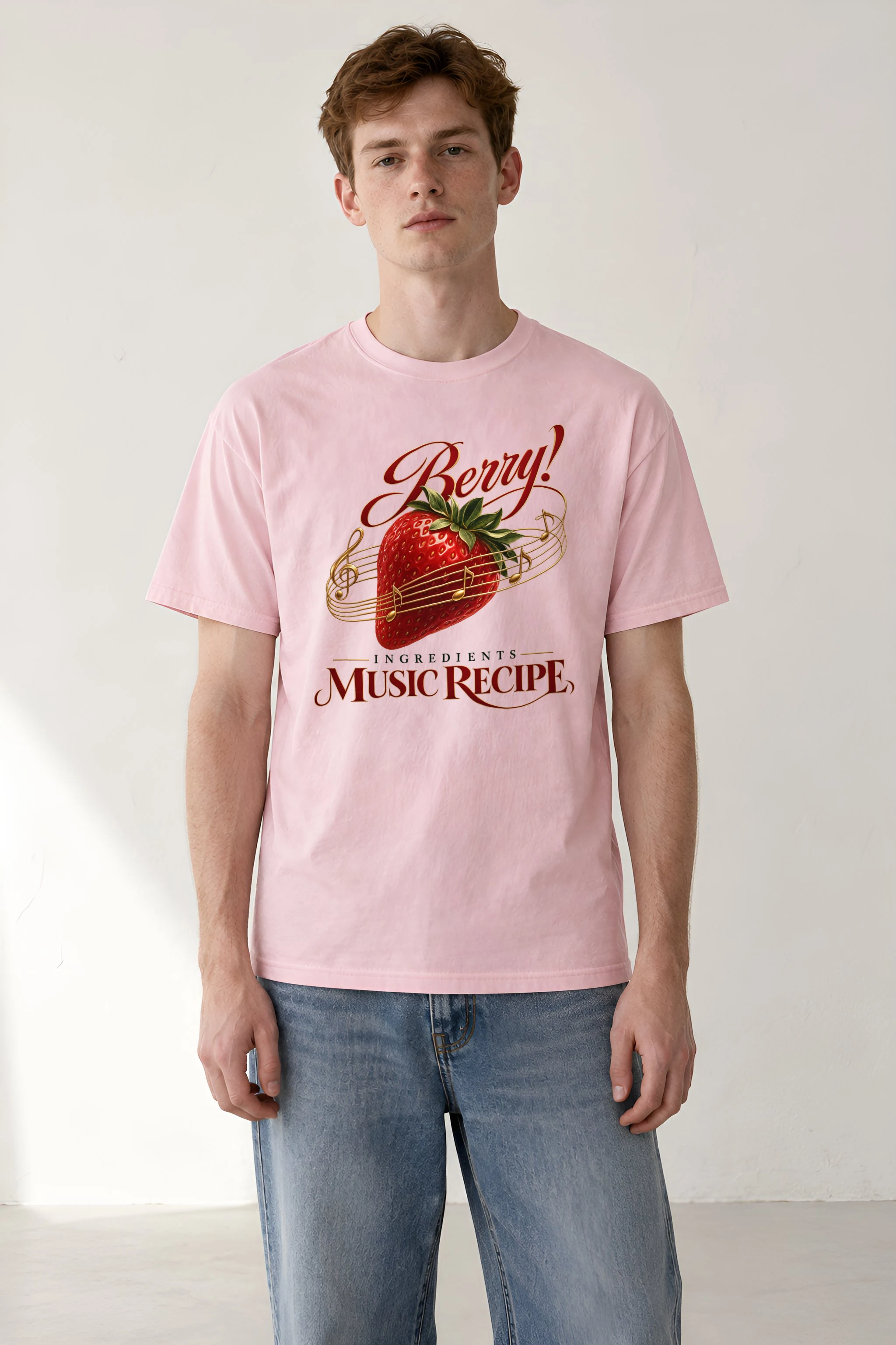 "Music Recipe" Heavyweight Unisex Crewneck T-shirt