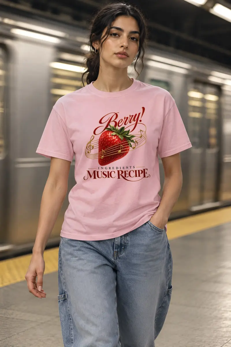 "Music Recipe" Heavyweight Unisex Crewneck T-shirt