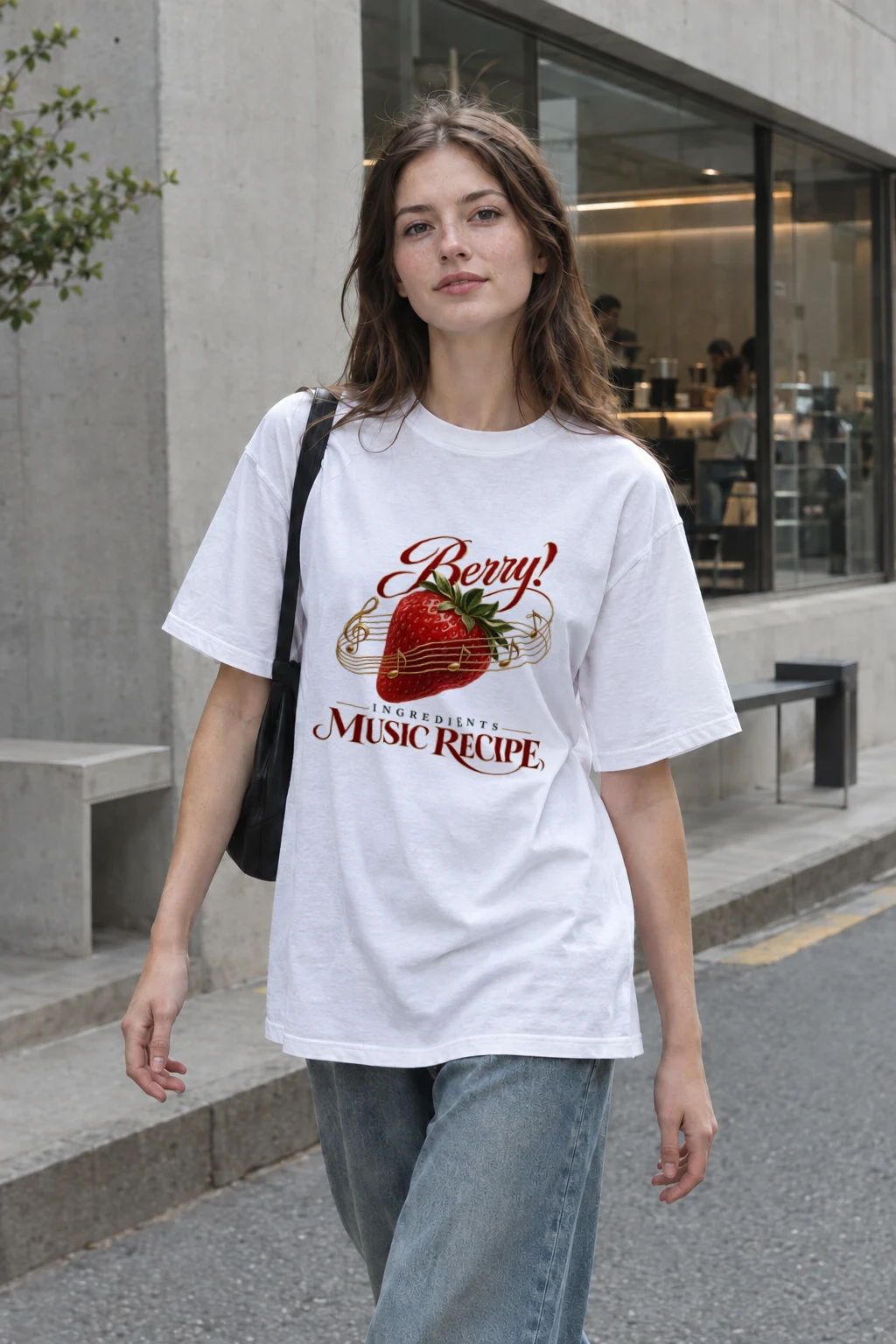 "Music Recipe" Heavyweight Unisex Crewneck T-shirt | Gildan 5000