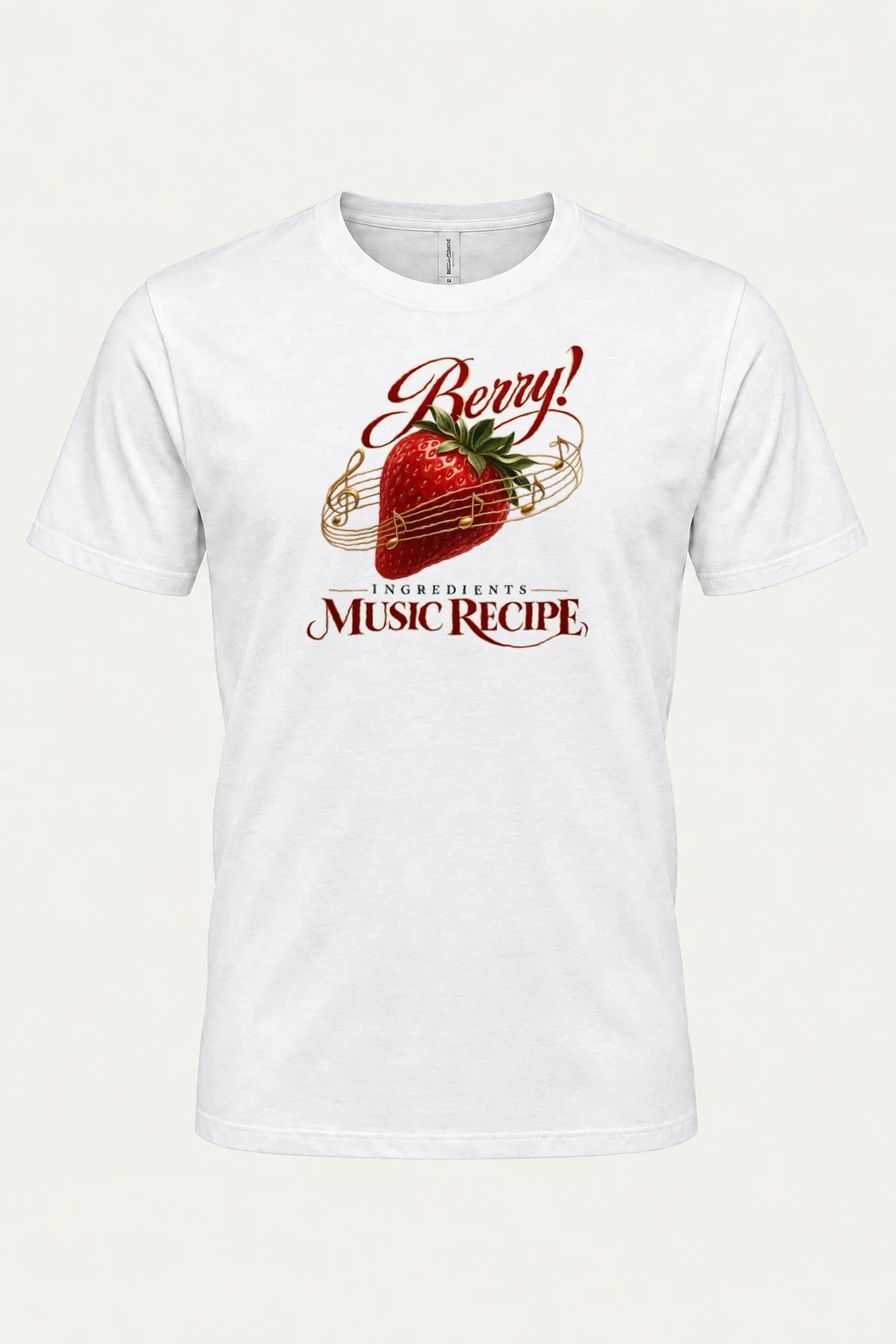 "Music Recipe" Heavyweight Unisex Crewneck T-shirt | Gildan 5000