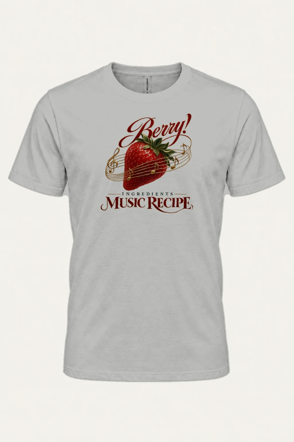 "Music Recipe" Heavyweight Unisex Crewneck T-shirt | Gildan 5000