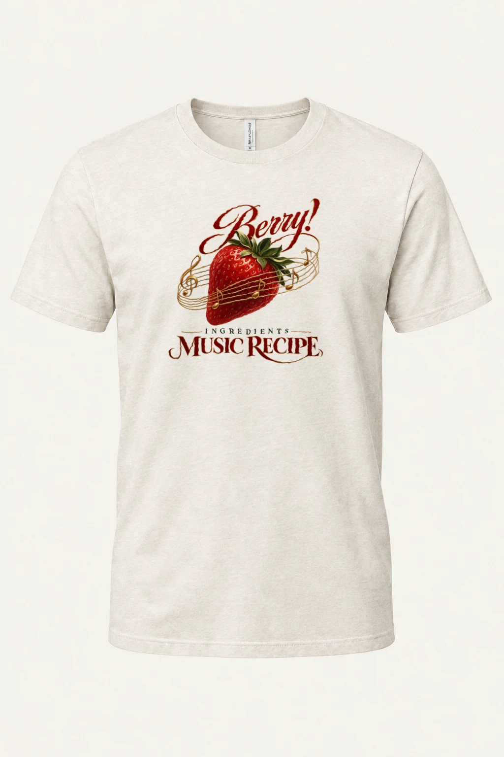 "Music Recipe" Heavyweight Unisex Crewneck T-shirt | Gildan 5000