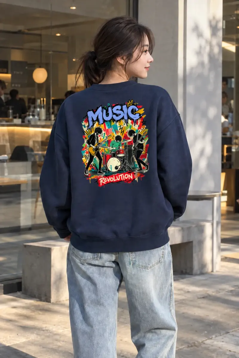 "Music Revolution" Heavy Blend Unisex Crewneck Sweatshirt | Gildan 18000