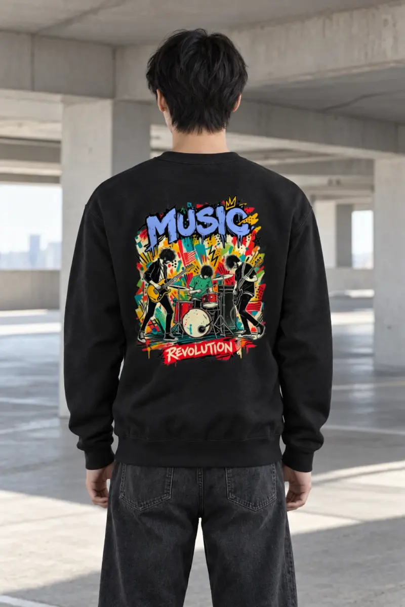 "Music Revolution" Heavy Blend Unisex Crewneck Sweatshirt | Gildan 18000