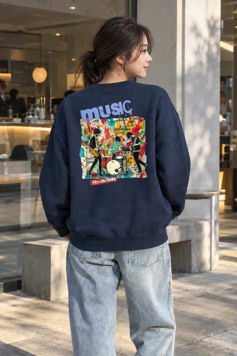 "Music Revolution" Heavy Blend Unisex Crewneck Sweatshirt | Gildan 18000