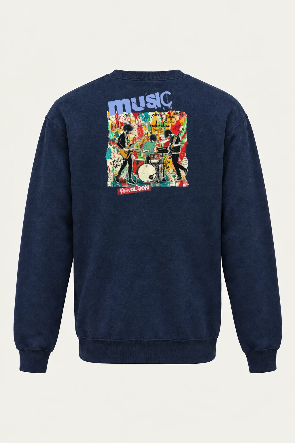 "Music Revolution" Heavy Blend Unisex Crewneck Sweatshirt | Gildan 18000