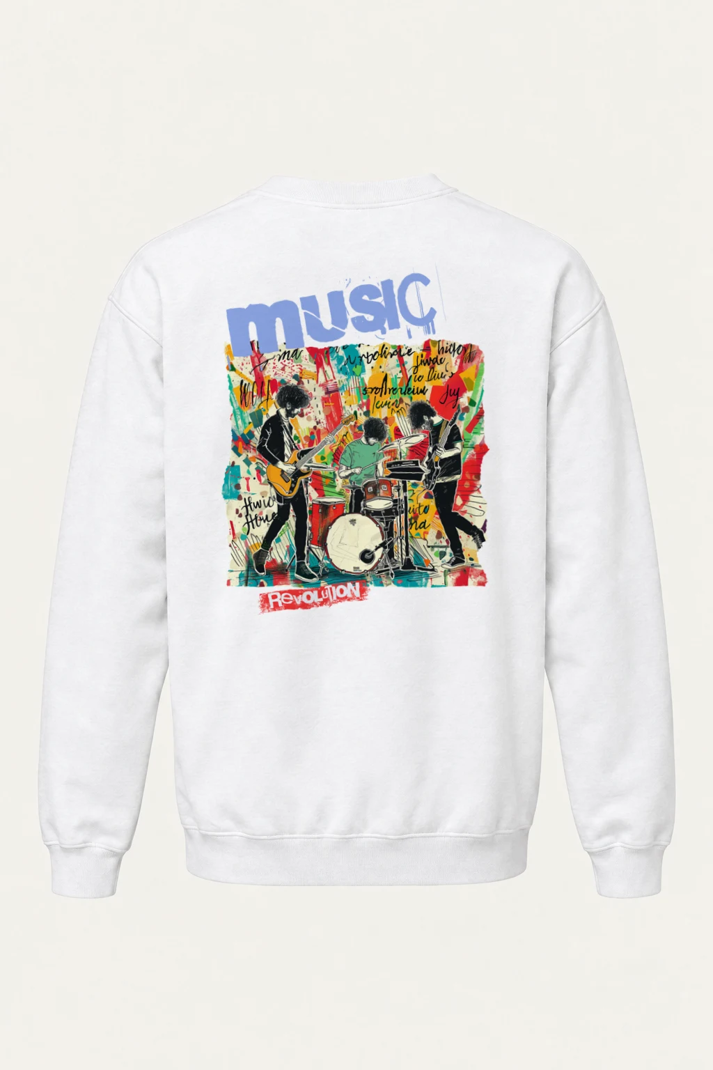 "Music Revolution" Heavy Blend Unisex Crewneck Sweatshirt | Gildan 18000