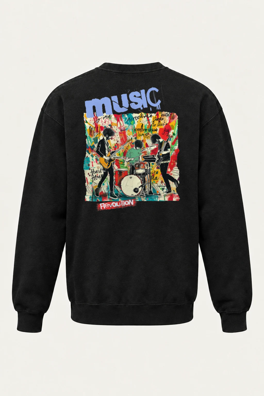 "Music Revolution" Heavy Blend Unisex Crewneck Sweatshirt | Gildan 18000