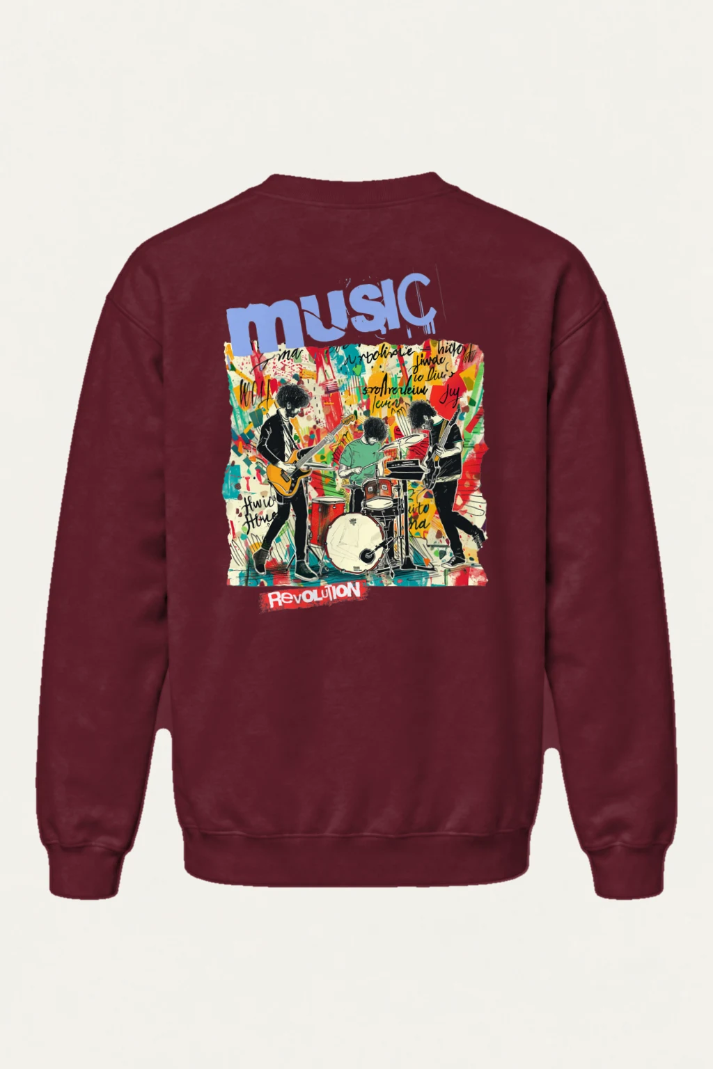 "Music Revolution" Heavy Blend Unisex Crewneck Sweatshirt | Gildan 18000