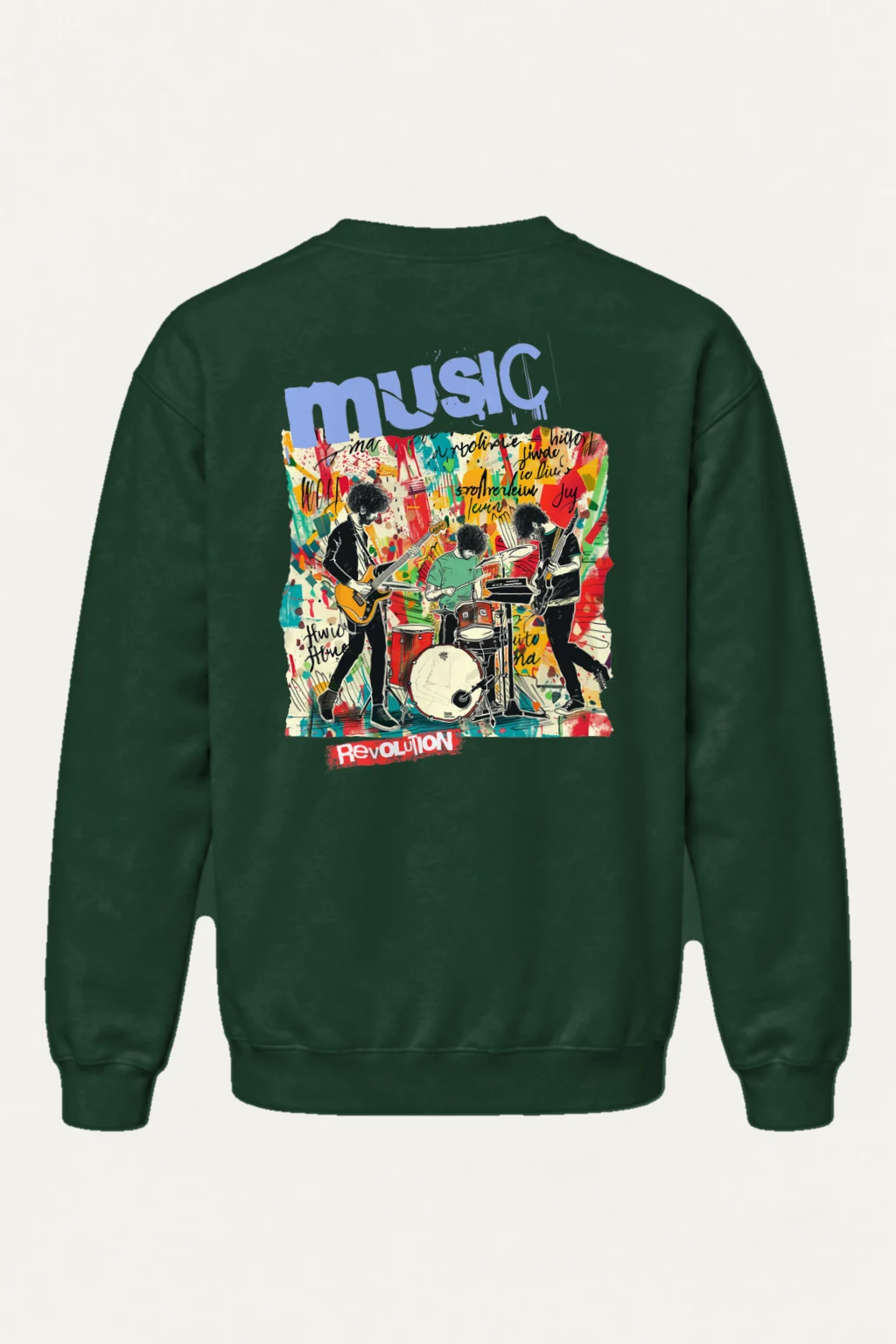 "Music Revolution" Heavy Blend Unisex Crewneck Sweatshirt | Gildan 18000