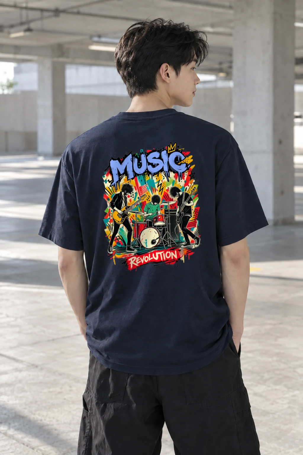 "Music Revolution" Heavyweight Unisex Crewneck T-shirt | Gildan 5000