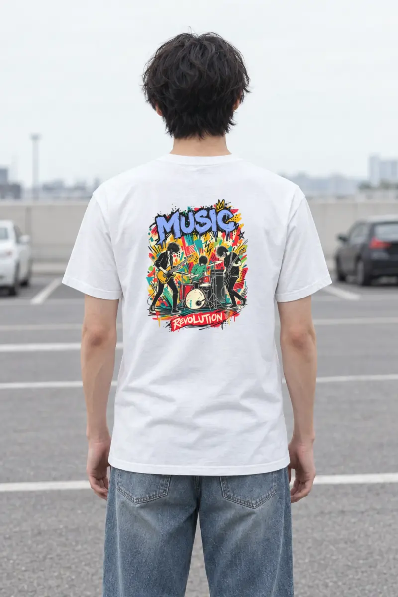 "Music Revolution" Heavyweight Unisex Crewneck T-shirt
