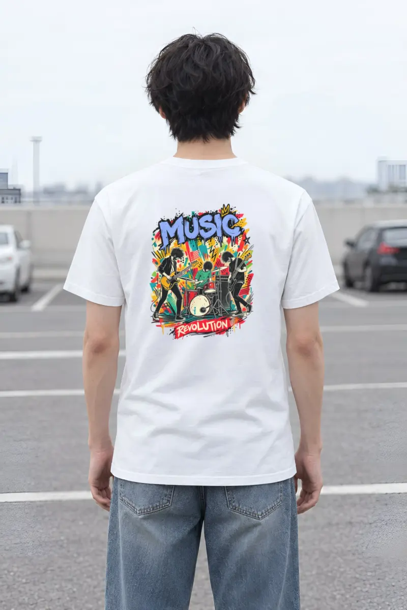 "Music Revolution" Heavyweight Unisex Crewneck T-shirt