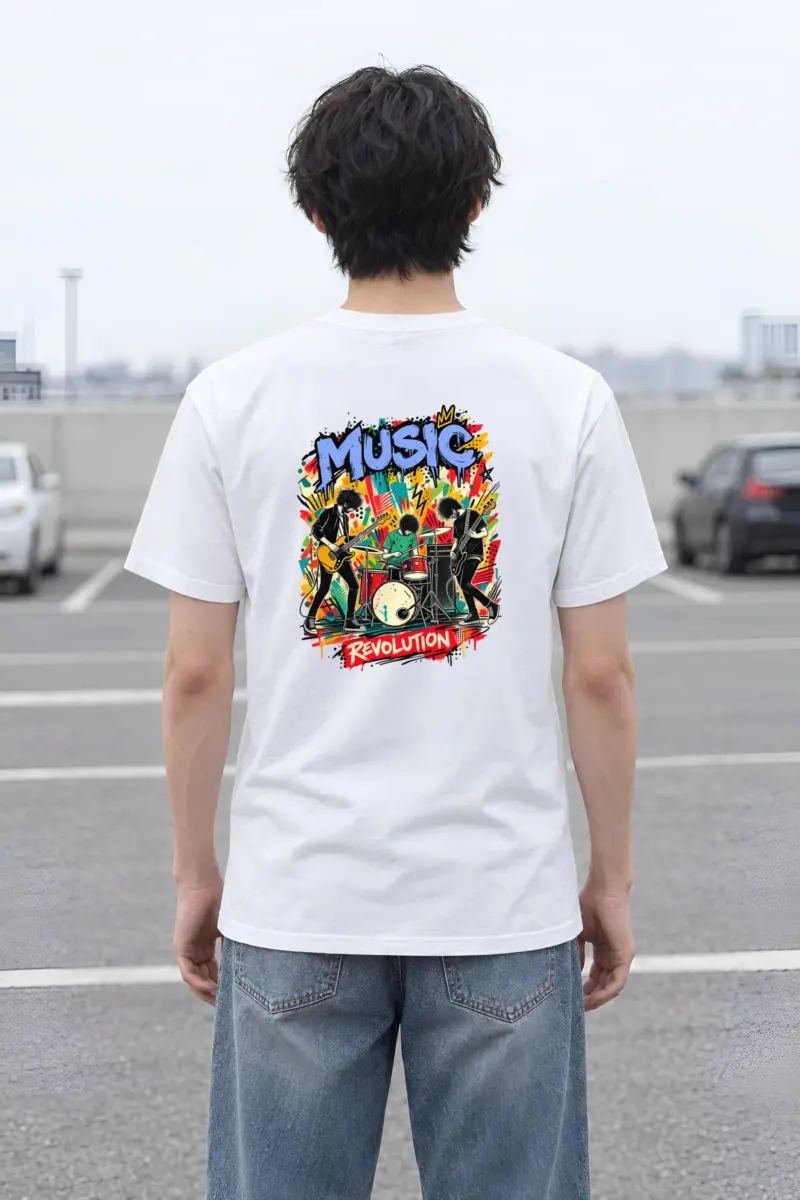 "Music Revolution" Heavyweight Unisex Crewneck T-shirt