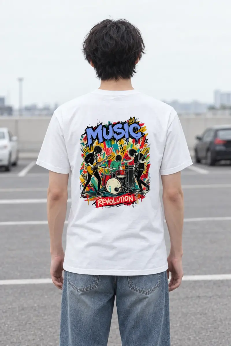 "Music Revolution" Heavyweight Unisex Crewneck T-shirt