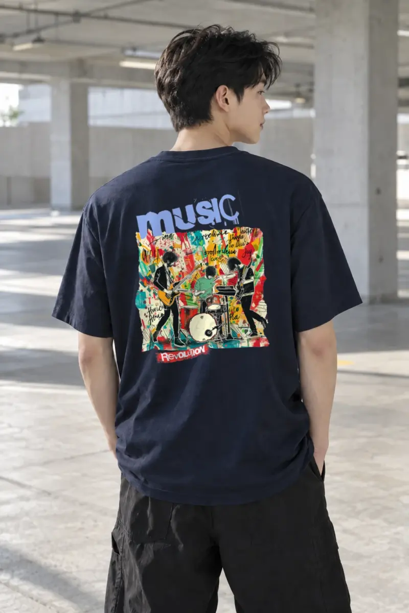 “Music Revolution” Heavyweight Unisex Crewneck T-shirt | Gildan 5000
