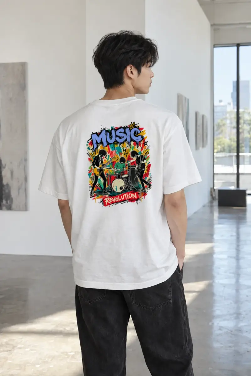 "Music Revolution" Heavyweight Unisex Crewneck T-shirt | Gildan 5000