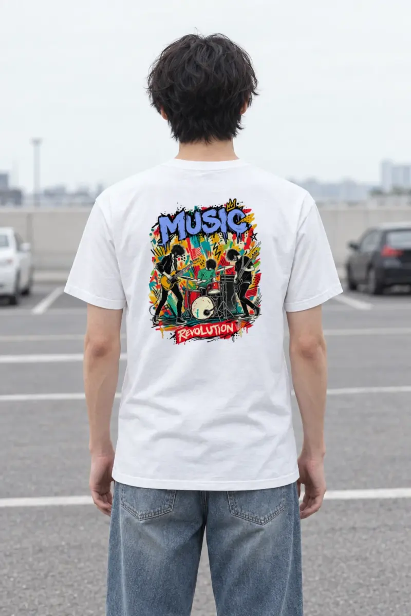 "Music Revolution" Heavyweight Unisex Crewneck T-shirt