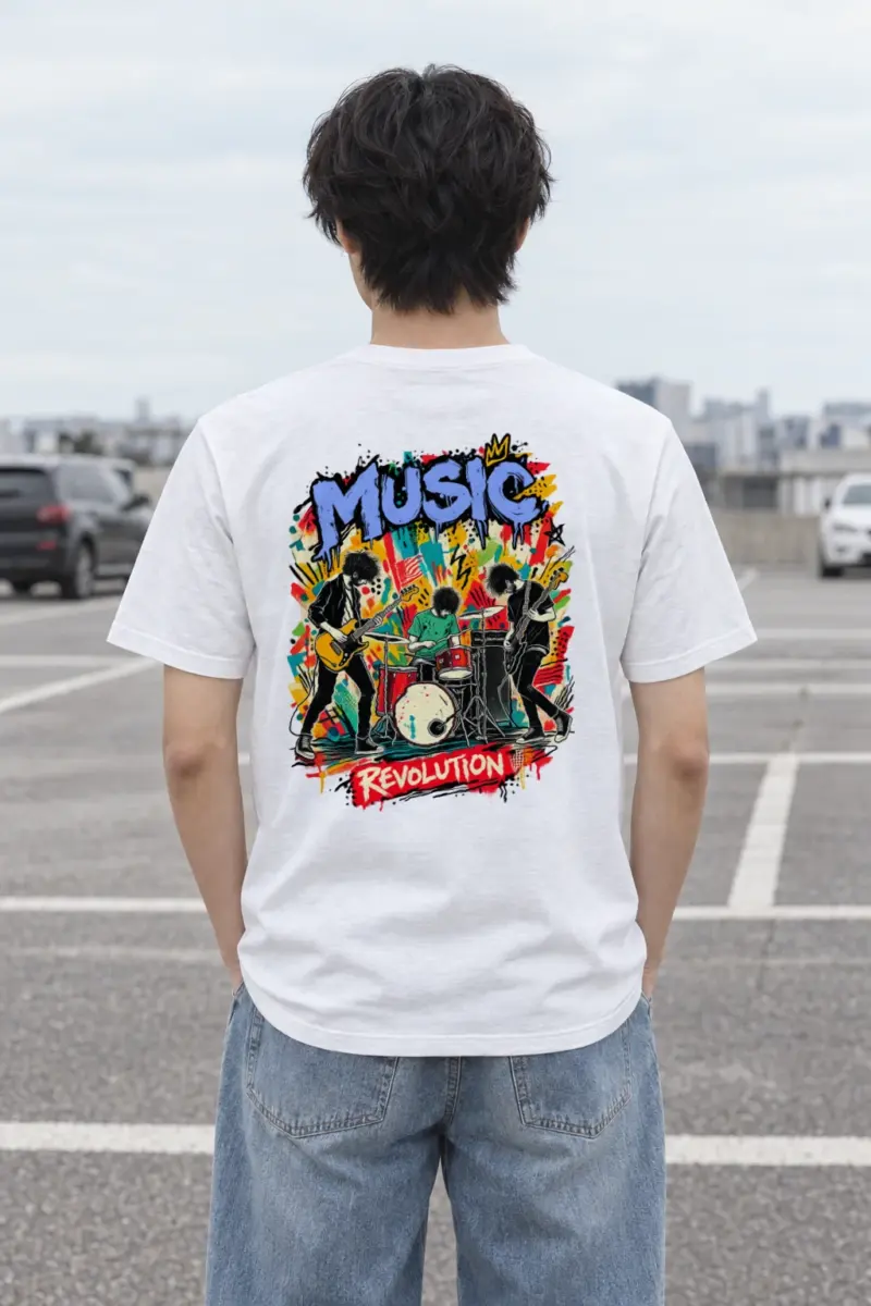 "Music Revolution" Heavyweight Unisex Crewneck T-shirt | Gildan 5000