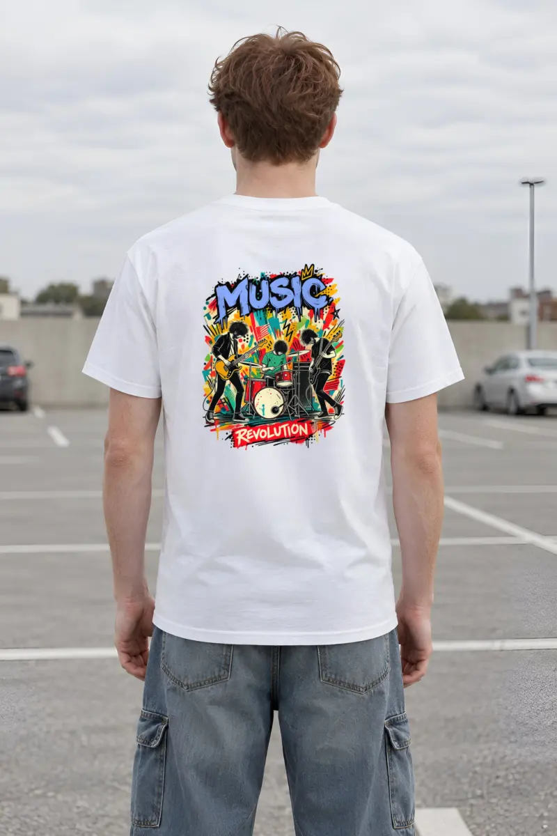 "Music Revolution" Heavyweight Unisex Crewneck T-shirt
