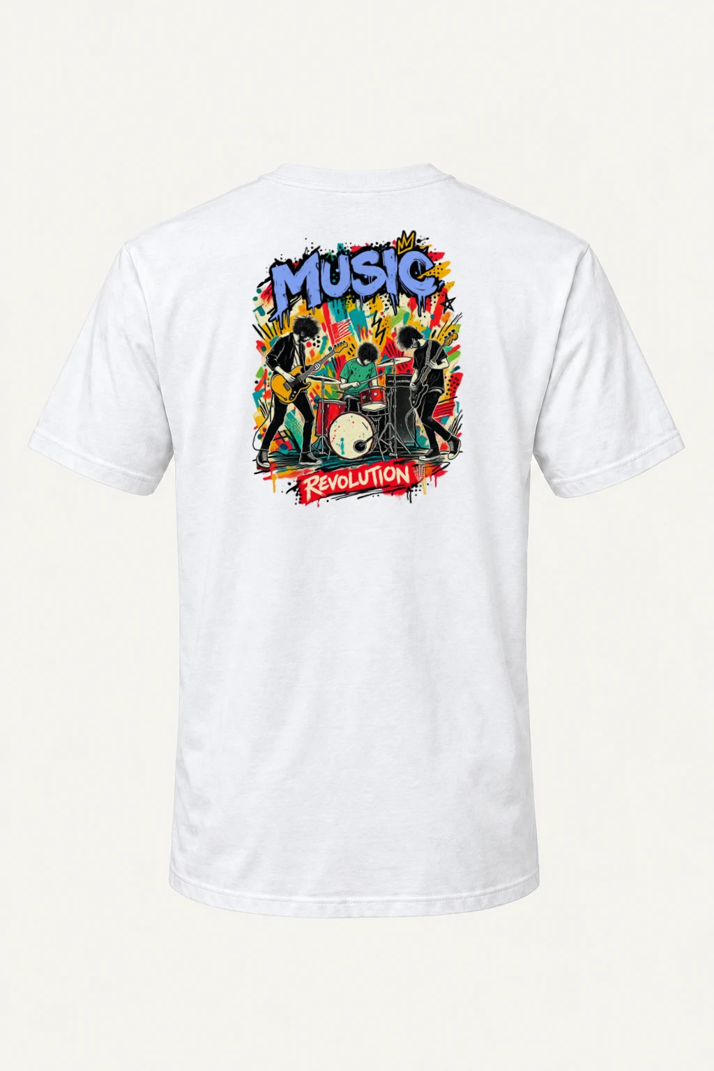 "Music Revolution" Heavyweight Unisex Crewneck T-shirt | Gildan 5000