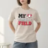 "My Heart Is On That Field" Heavyweight Unisex Crewneck T-shirt