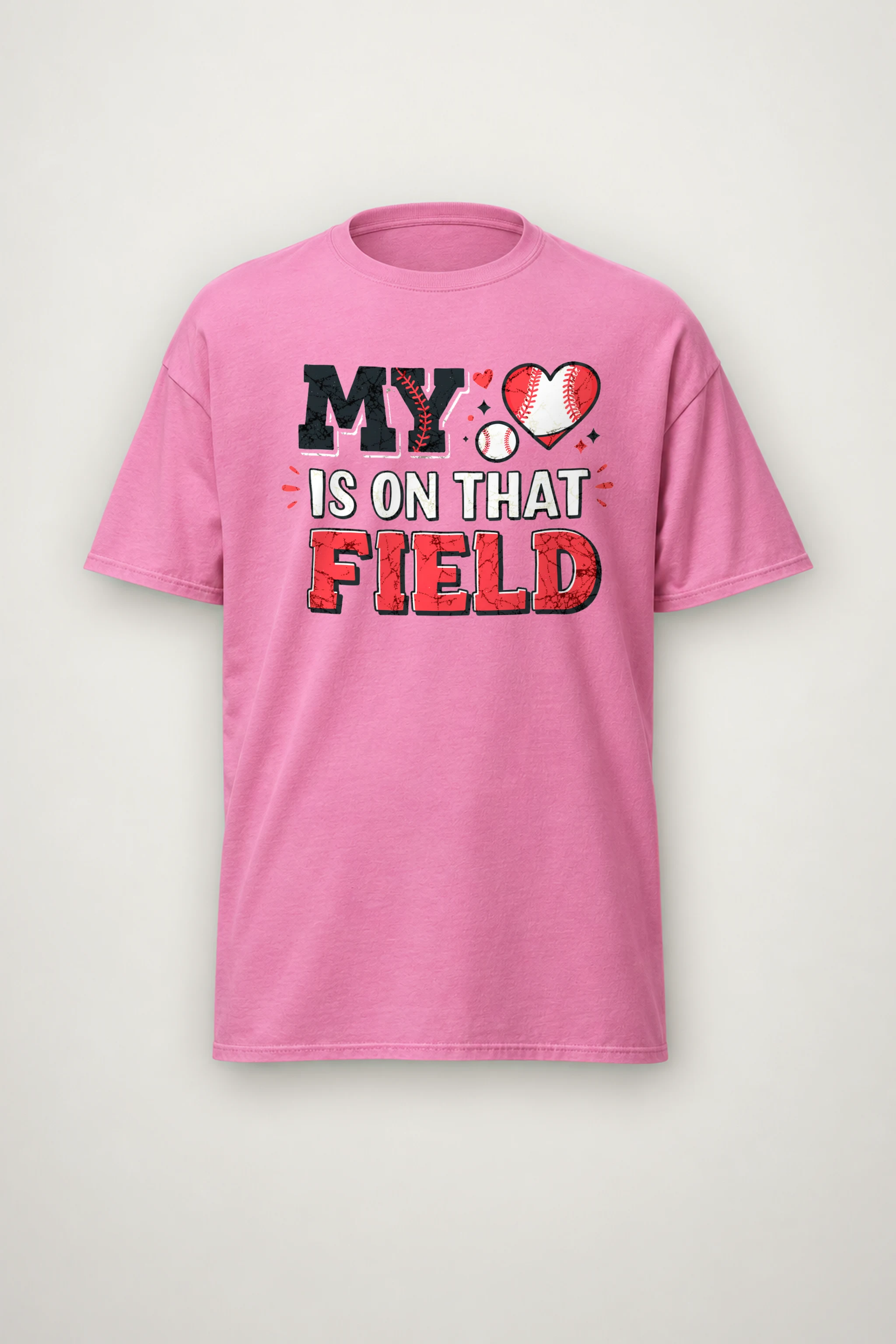 "My Heart Is On That Field" Heavyweight Unisex Crewneck T-shirt