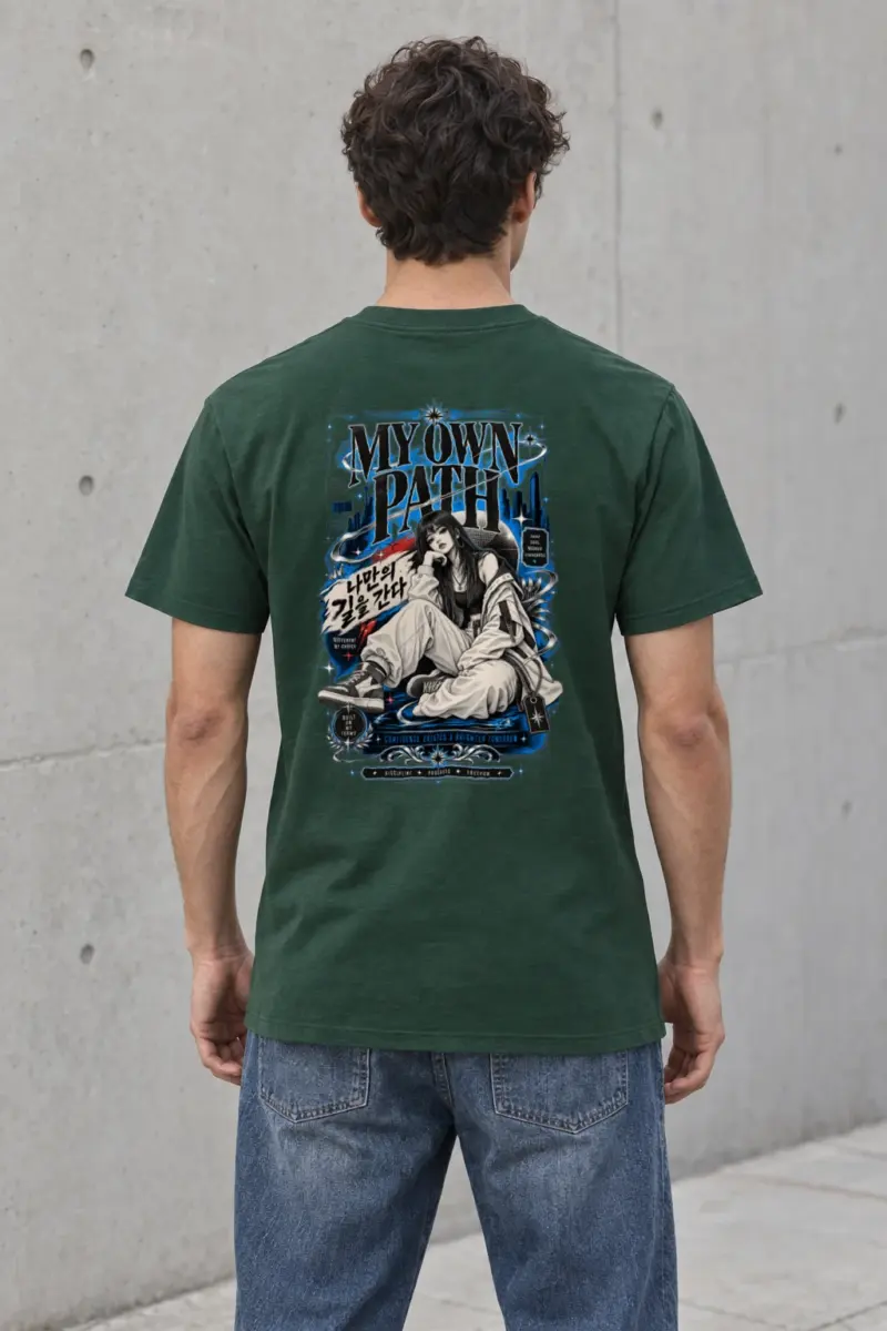 "My Own Path" Heavyweight Unisex Crewneck T-shirt | Gildan 5000