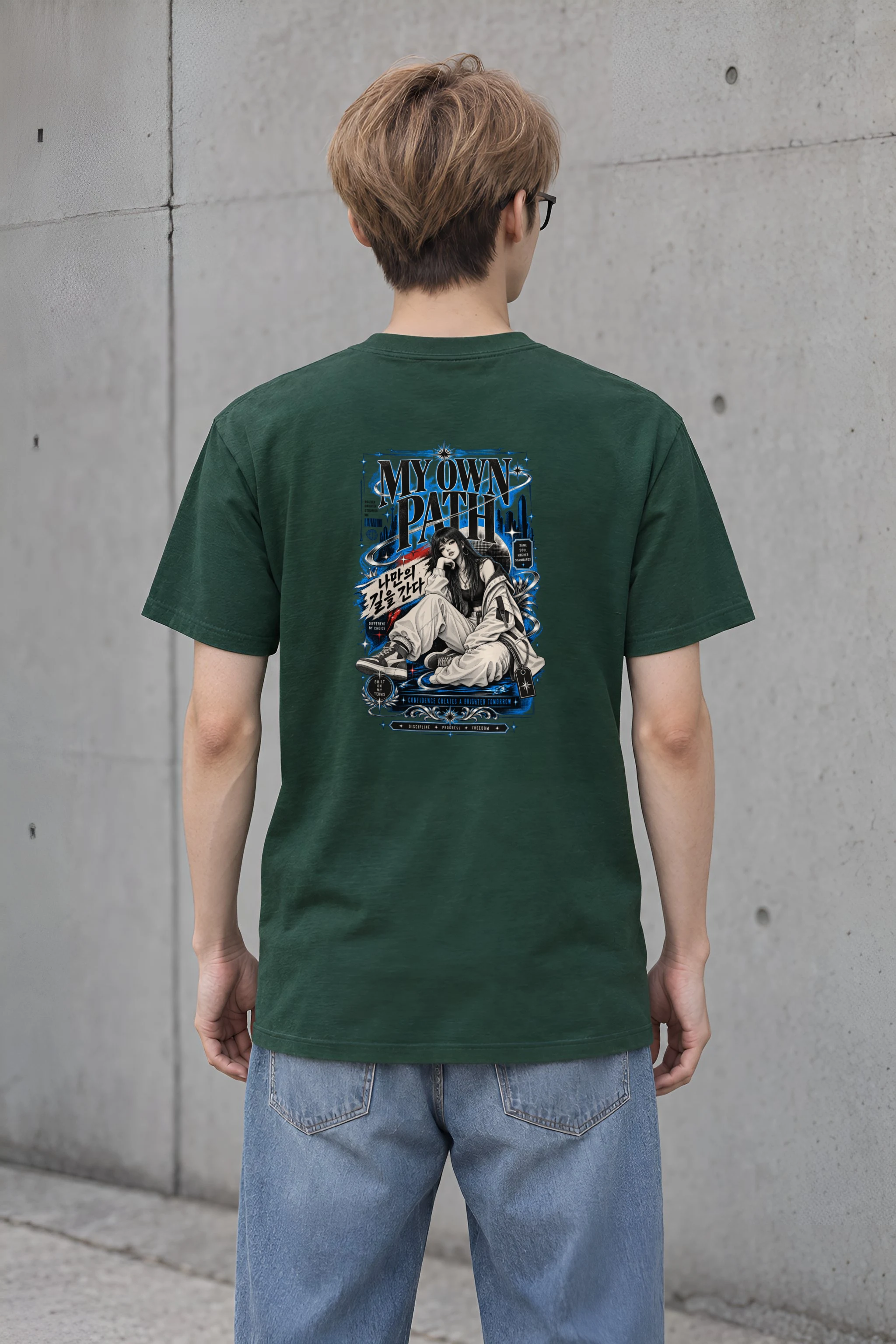 "My Own Path" Heavyweight Unisex Crewneck T-shirt