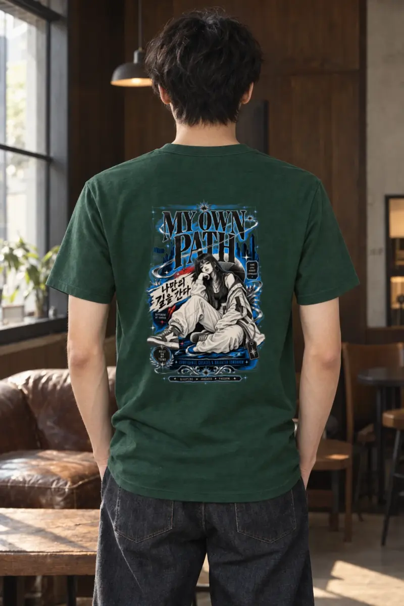 "My Own Path" Heavyweight Unisex Crewneck T-shirt